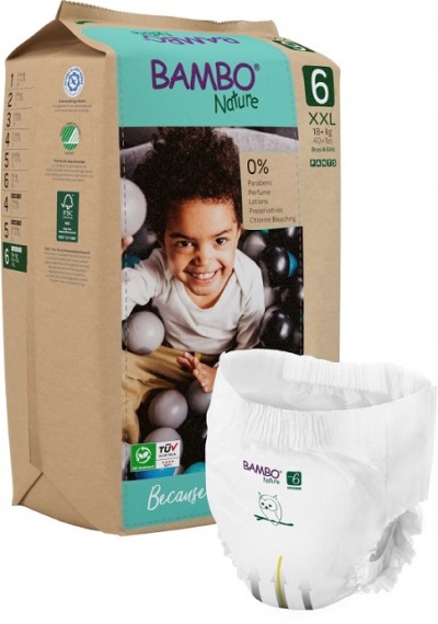 Bambo Nature Pants 6 dětské plenkové kalhotky 18+ kg, 18 ks