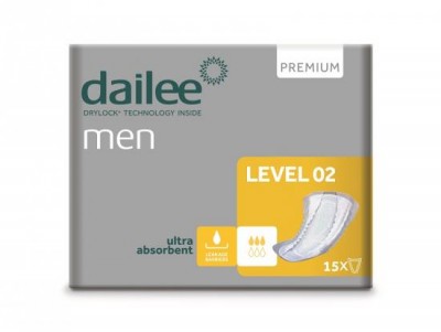 Dailee Men Premium Level 02, vložky pro muže 15 ks
