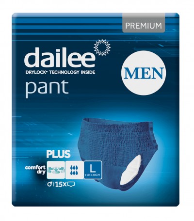 Dailee Pant Premium Men Blue Plus L, kalhotky natahovací pro muže 15 ks